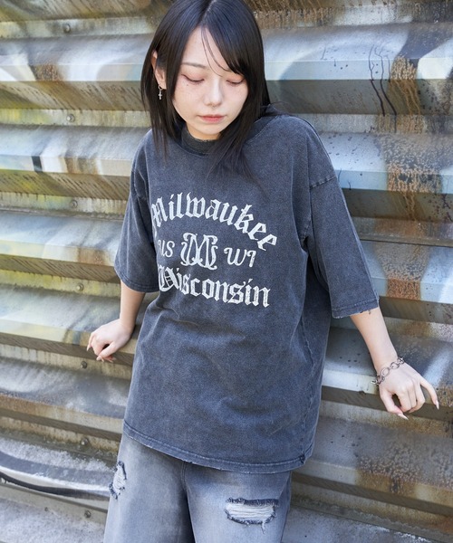 WEGO(ウィゴー)の「WEGO/ブリーチヴィンテージグラフィックT(Tシャツ/カットソー・メンズ・スミクロ/オフホワイト/ブラック系その他・MEDIUM/LARGE)」の17枚目の写真
