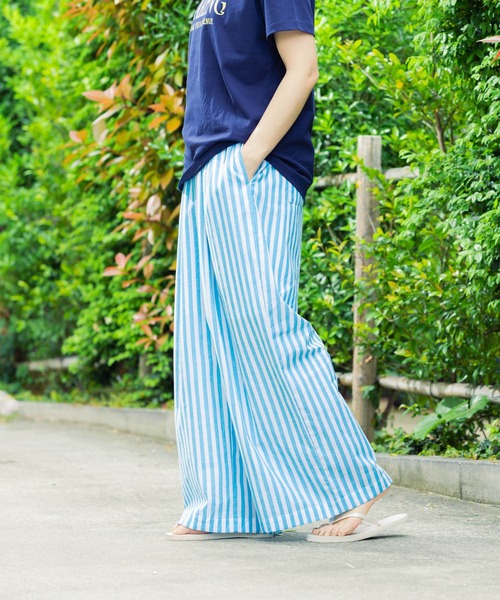 house on the hill サイズ100 ストライプ 長ズボン Pants (Navy Stripe) | House on the Hill