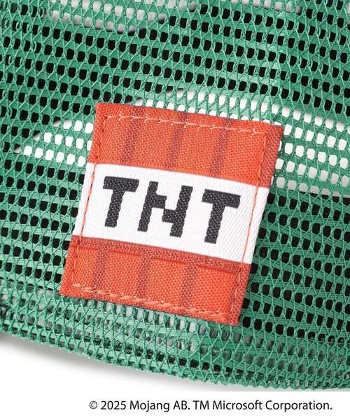 SHOO・LA・RUE(シューラルー)の「【マインクラフト】ロゴメッシュキャップ(キャップ・キッズ・ブラック/オリーブ・99)」の9枚目の写真