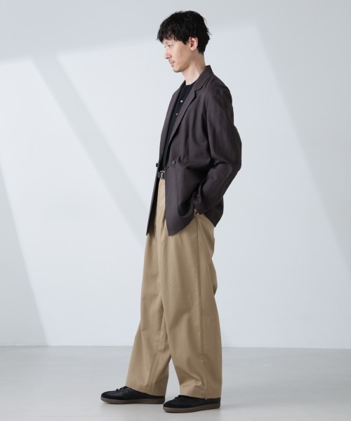 NANO universe（ナノユニバース）の「「大人のワイドパンツ」2タックワイドトラウザーズ（その他パンツ・メンズ・オフホワイト/ベージュ/ネイビー・S/M/L）」の19枚目の写真