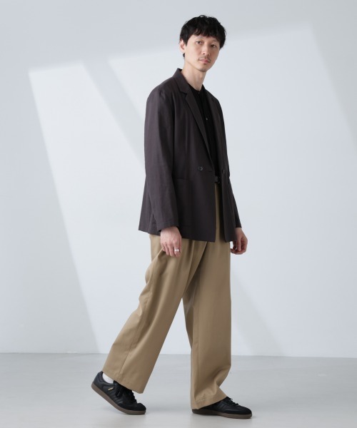 NANO universe（ナノユニバース）の「「大人のワイドパンツ」2タックワイドトラウザーズ（その他パンツ・メンズ・オフホワイト/ベージュ/ネイビー・S/M/L）」の18枚目の写真