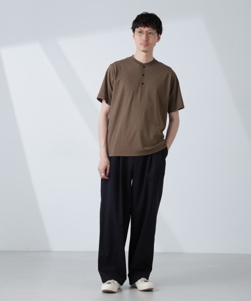 セール】「大人のワイドパンツ」2タックワイドトラウザーズ