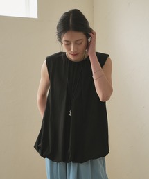 audrey and john wad | 裾バルーンノースリーブカットソー-手洗い可-(Tシャツ/カットソー)