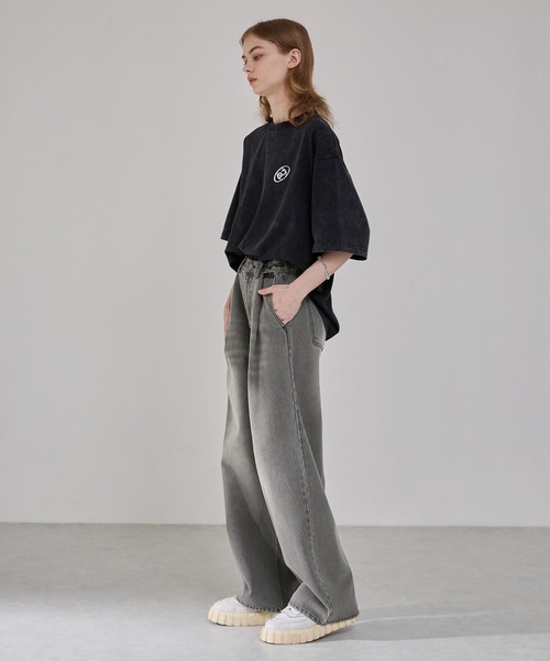 EMMA CLOTHES(エマクローズ)の「ヴィンテージ加工アジャスタブルラップデニムパンツ(デニムパンツ・メンズ・グレー/ブラック・L/M/S)」の21枚目の写真