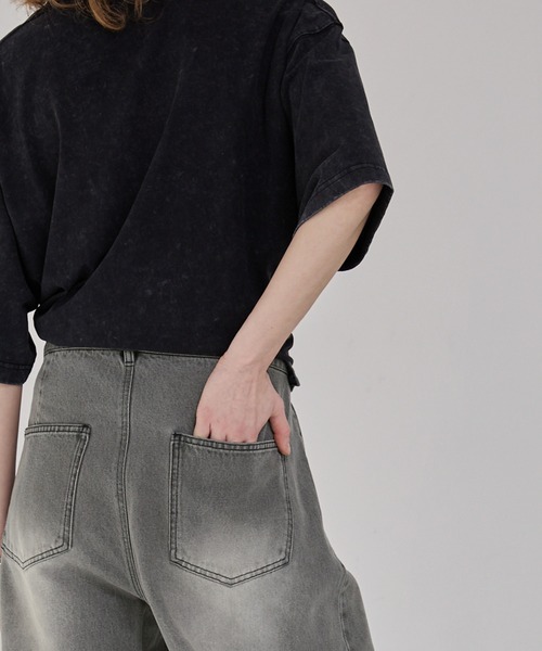 EMMA CLOTHES(エマクローズ)の「ヴィンテージ加工アジャスタブルラップデニムパンツ(デニムパンツ・メンズ・グレー/ブラック・L/M/S)」の19枚目の写真