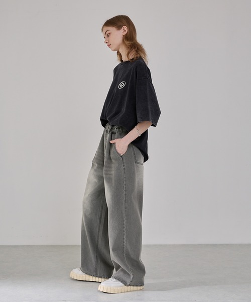EMMA CLOTHES(エマクローズ)の「ヴィンテージ加工アジャスタブルラップデニムパンツ(デニムパンツ・メンズ・グレー/ブラック・L/M/S)」の12枚目の写真