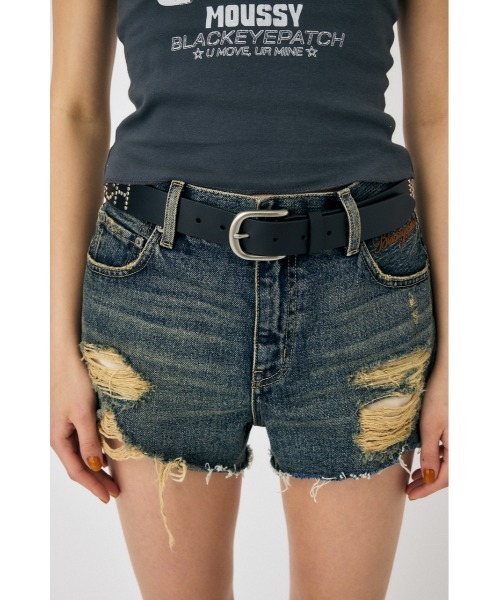 MOUSSY（マウジー）の「BEP HEART STUDS ベルト（ベルト・レディース・ブラウン/ブラック・FREE）」の2枚目の写真