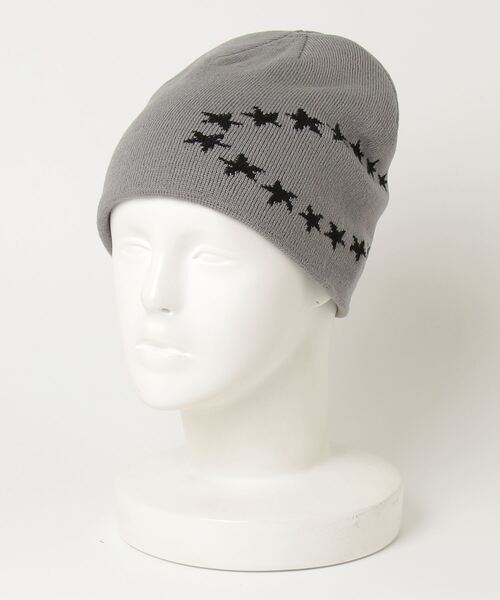 AFB ニット帽 ビーニー SINGLE BEANIE グレー ホワイト AFB（エーエフビー）の「AFB/エーエフビー/SINGLE BEANIE（ニット