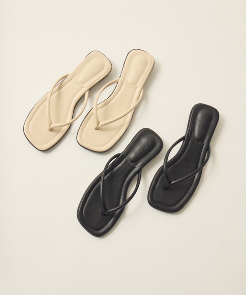 NEUNA(ヌナ)の「エコレザートングサンダル(サンダル・レディース・アイボリー/ブラック・36/38/39)」の19枚目の写真