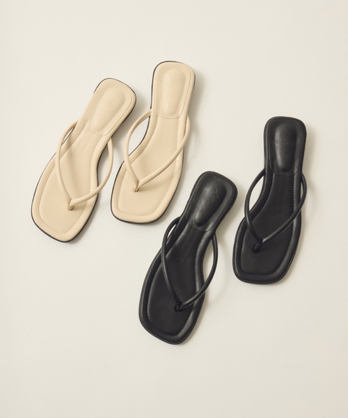 NEUNA(ヌナ)の「エコレザートングサンダル(サンダル・レディース・アイボリー/ブラック・36/38/39)」の21枚目の写真