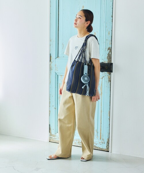 DULTON(ダルトン)の「DULTON/ダルトン HAMMOCK TOTE S ハンモック ストライプトートS(トートバッグ・レディース・イエロー/ネイビー/ピンク/レッド/グリーン/ブルー・ONE SIZE)」の19枚目の写真