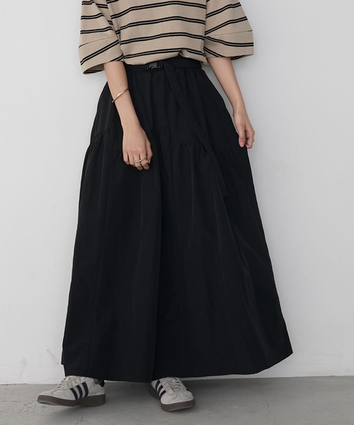 フィーニー　pheeny コットンナイロン ミリタリースカート　マキシ丈 フィーニー pheeny コットンナイロン ミリタリースカート マキシ丈