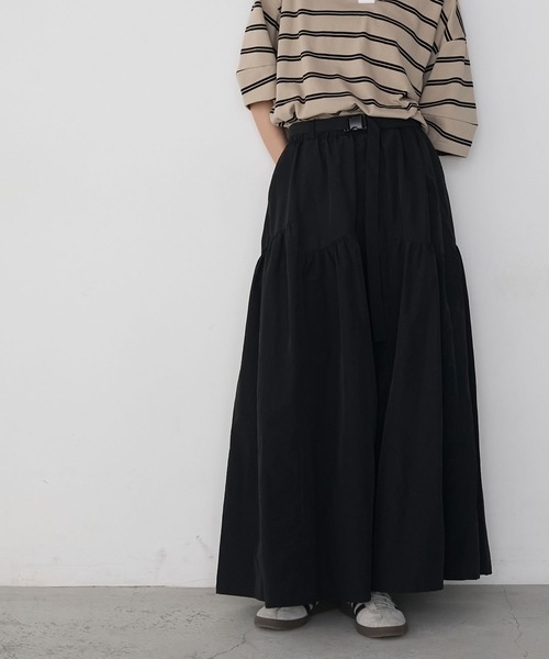 forksy.】ナイロン ティアード ミリタリースカート forksy.│MONO-MART