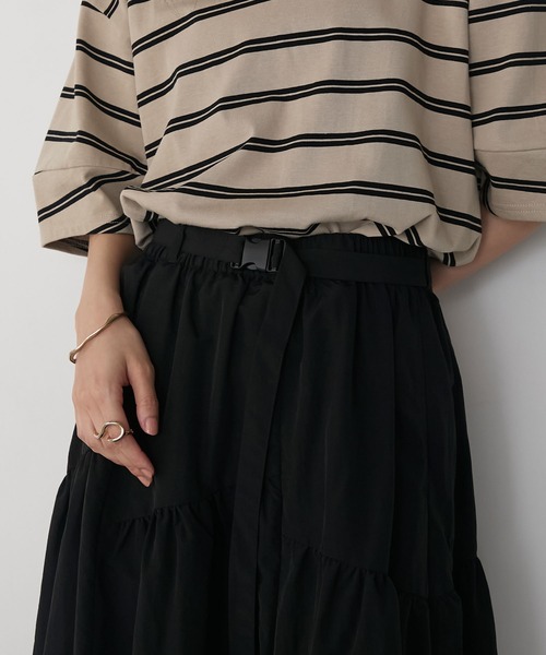 forksy.】ナイロン ティアード ミリタリースカート forksy.│MONO-MART