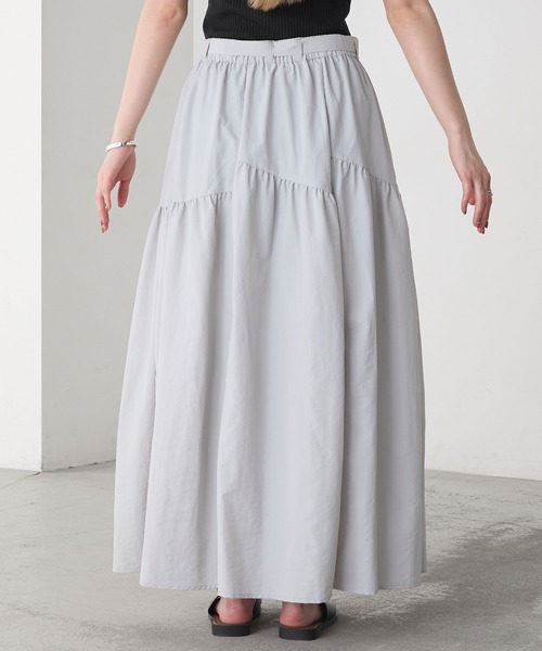 forksy.】ナイロン ティアード ミリタリースカート forksy.│MONO-MART