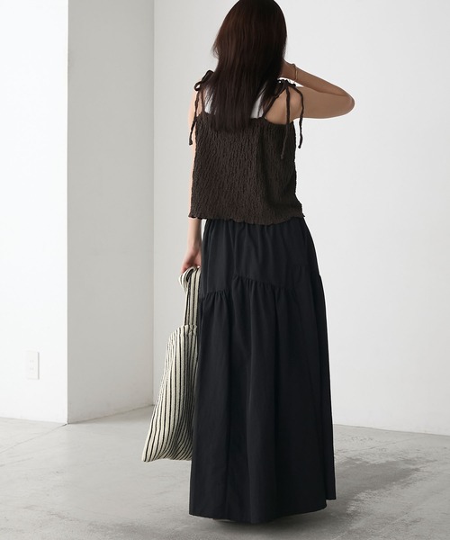 セール】【forksy.】ナイロン ティアード ミリタリースカート