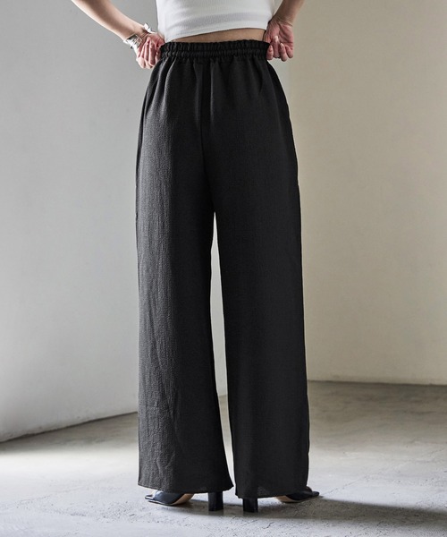 Fashion Letter（ファッションレター）の「ストライプ&無地 パジャマパンツ（スウェットパンツ・レディース・マスタード/ブルー系その他/グリーン系その他/テラコッタ/ブラック/グレイッシュベージュ/ブラウン系その他/ブラック系その他/ネイビー系・M）」の19枚目の写真