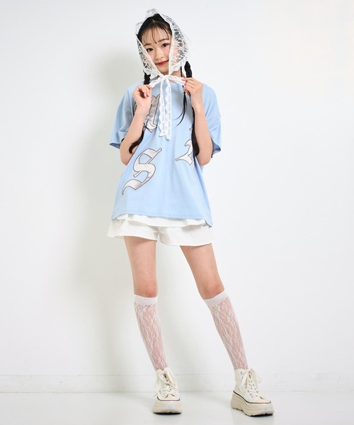 ANAPガールまとめ売り セール】チェック ロゴ ラグラン ラッシュガード（ラッシュ