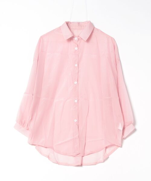 Coo+i（クーイ）の「オーバーサイズ シアーシャツ（シャツ/ブラウス・レディース・ピンク/ミント/ラベンダー/ブラック/ホワイト・FREE）」の19枚目の写真