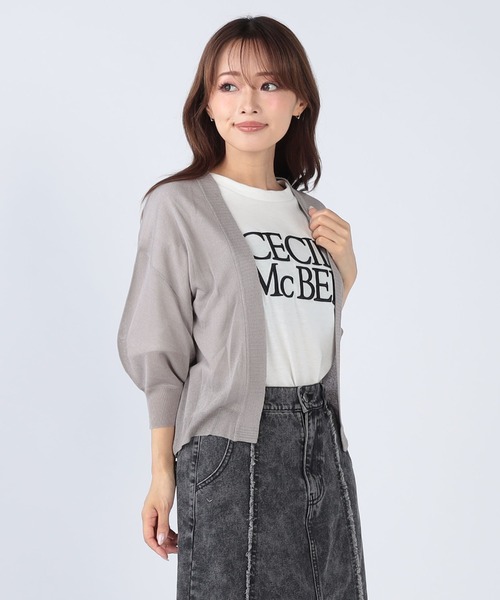 CECIL McBEE(セシルマクビー)の「UV x 接触冷感 ウォッシャブルシアーカーディガン(ニット/セーター・レディース・レッド/モカ/ブラック/オフホワイト・MEDIUM)」の8枚目の写真