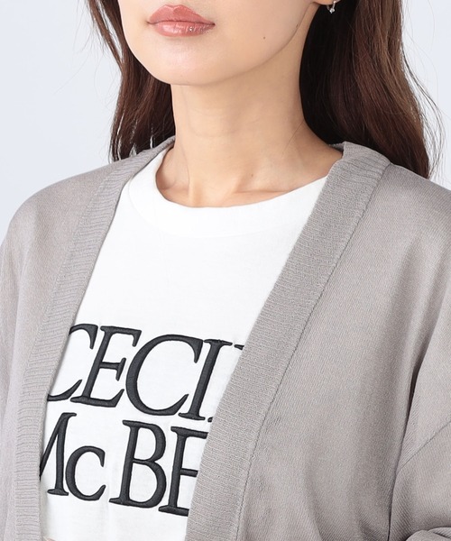 CECIL McBEE(セシルマクビー)の「UV x 接触冷感 ウォッシャブルシアーカーディガン(ニット/セーター・レディース・レッド/モカ/ブラック/オフホワイト・MEDIUM)」の12枚目の写真
