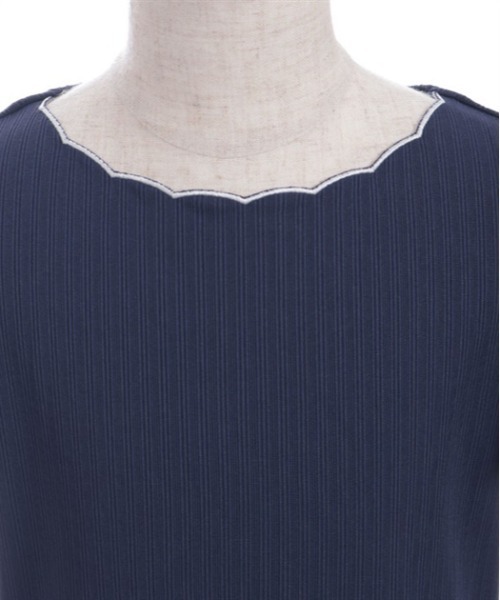 axes femme(アクシーズファム)の「リボン×スカラップトップス(Tシャツ/カットソー・キッズ・ピンク/ネイビー・LARGE/X-LARGE/MEDIUM)」の6枚目の写真