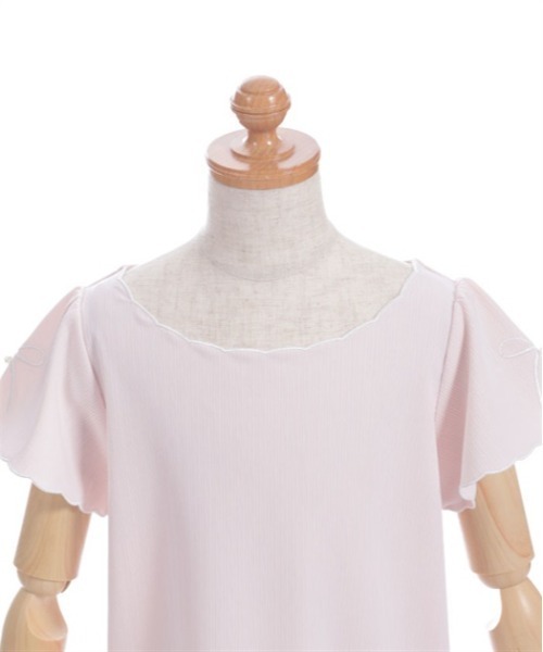 axes femme(アクシーズファム)の「リボン×スカラップトップス(Tシャツ/カットソー・キッズ・ピンク/ネイビー・LARGE/X-LARGE/MEDIUM)」の14枚目の写真