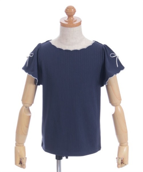 axes femme(アクシーズファム)の「リボン×スカラップトップス(Tシャツ/カットソー・キッズ・ピンク/ネイビー・LARGE/X-LARGE/MEDIUM)」の20枚目の写真