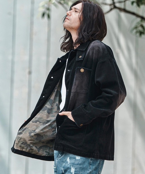 CAMBIO(カンビオ)の「mj10844- Vintage Like Corduroy Short Blouson コーデュロイショートブルゾン(ブルゾン・メンズ・カモフラージュ/レオパード・S/M/L)」の5枚目の写真