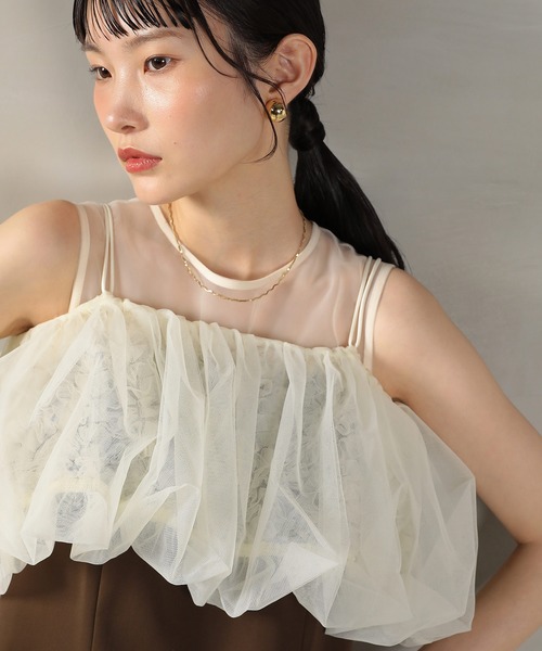 Kana(カナ)の「バルーン マルチウェイ ビスチェ ワンピース 2点セット パーティー デイリー 結婚式 お呼ばれ オケージョン(ドレス・レディース・ライトブルー/ベージュ×ブラック/ベージュ/ブラウン・M)」の1枚目の写真