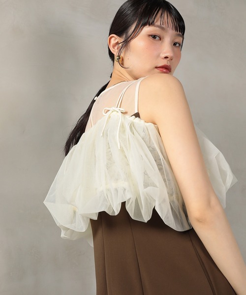 Kana(カナ)の「バルーン マルチウェイ ビスチェ ワンピース 2点セット パーティー デイリー 結婚式 お呼ばれ オケージョン(ドレス・レディース・ライトブルー/ベージュ×ブラック/ベージュ/ブラウン・M)」の12枚目の写真