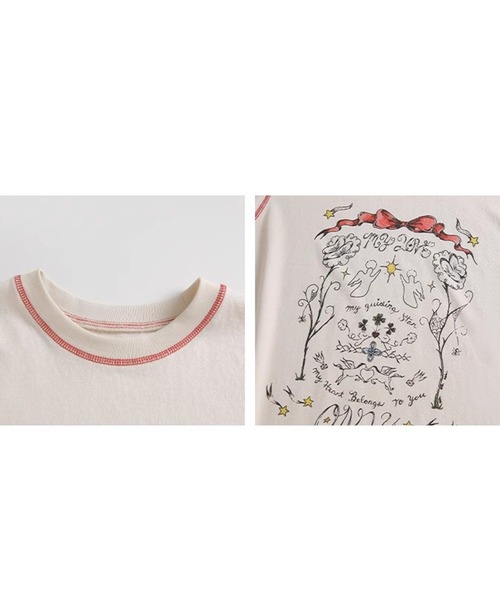 tシャツ 手描き風プリント 半袖Tシャツ FX25S226「Fano Studios」「2025SS」 レディース メンズ セール】手描き風プリント 半袖Tシャツ FX25S226【Fano Studios