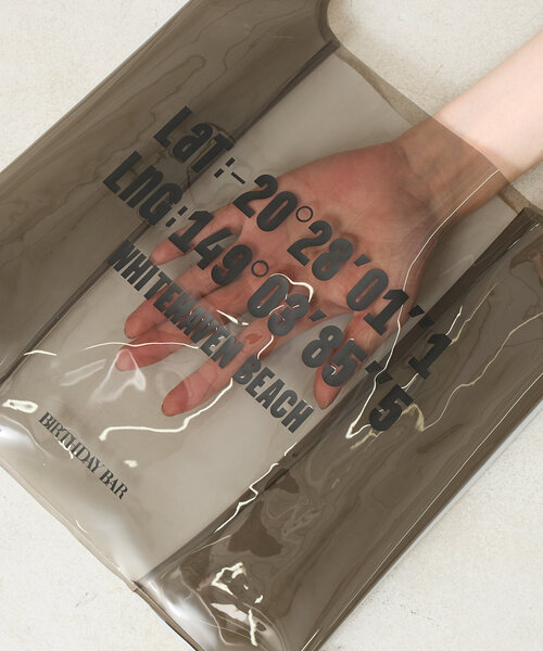 BIRTHDAY BAR（バースデイバー）の「PVC　ロゴマルシェバッグ（トートバッグ・レディース・グレー/ブルー/グリーン/ベージュ・0）」の9枚目の写真