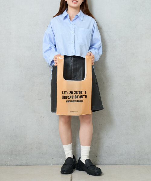 BIRTHDAY BAR（バースデイバー）の「PVC　ロゴマルシェバッグ（トートバッグ・レディース・グレー/ブルー/グリーン/ベージュ・0）」の13枚目の写真