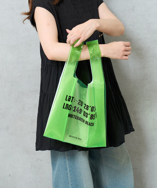 BIRTHDAY BAR（バースデイバー）の「PVC　ロゴマルシェバッグ（トートバッグ・レディース・グレー/ブルー/グリーン/ベージュ・0）」の16枚目の写真