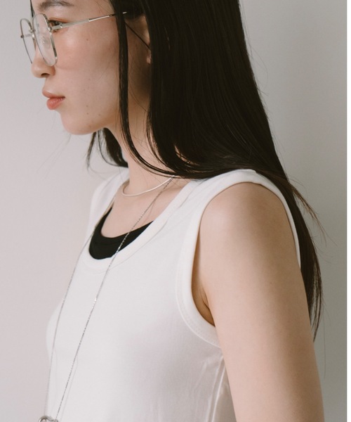 DRWCYS(ドロシーズ)の「レイヤードカットタンクトップ(タンクトップ・レディース・ホワイト/ブラック・FREE)」の18枚目の写真