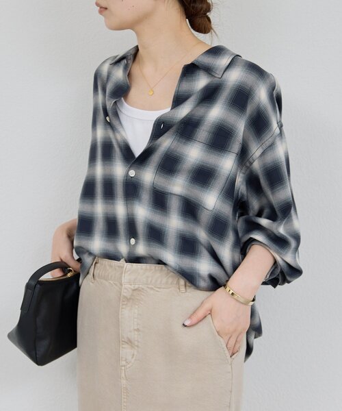 ガリャルダガランテ 別注 R JUBILEE オンブレ チェックシャツ 大きめ ガリャルダガランテ 別注 R JUBILEE オンブレ チェックシャツ 大きめ