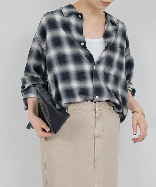 ガリャルダガランテ 別注 R JUBILEE オンブレ チェックシャツ 大きめ ガリャルダガランテ 別注 R JUBILEE オンブレ チェックシャツ 大きめ