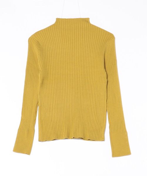 INTERPLANET（インタープラネット）の「変形編み袖口ボタンリブニット（ニット/セーター・レディース・ブルー/レッド/オフホワイト/イエロー/ブラック・LARGE/FREE）」の6枚目の写真