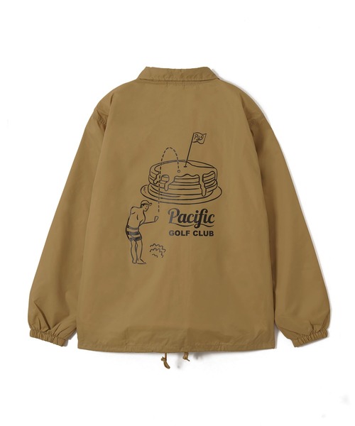 Pacific GOLF CLUB(パシフィックゴルフクラブ)の「GOLF & PANCAKE COACH JACKET(ナイロンジャケット・メンズ・ブラック/ベージュ/グリーン・M/XL/S/L)」の3枚目の写真