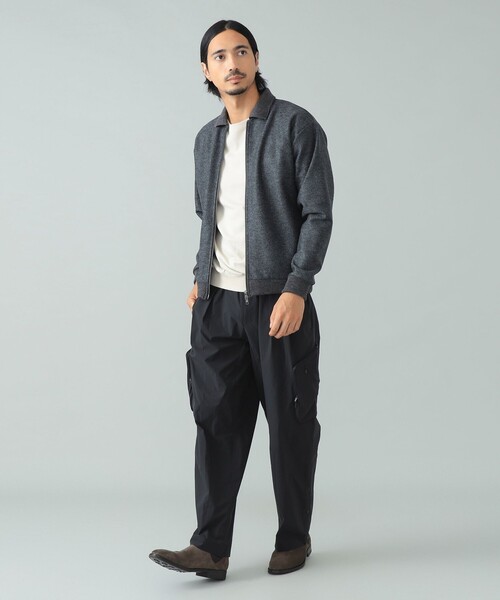 SLOANE(スローン)の「【別注】SLOANE / ウールジャージ ジップアップ ポロブルゾン(ブルゾン・メンズ・チャコールグレー/ネイビー・5/4/3)」の15枚目の写真