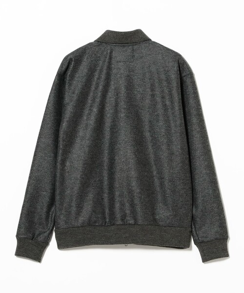 Ans Dotsloevner　ショルダーパット入りベロアジップアップブルゾン Ans Dotsloevner ショルダーパット入りベロアジップアップブルゾン