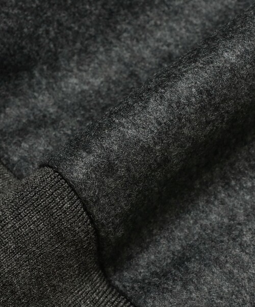 SLOANE(スローン)の「【別注】SLOANE / ウールジャージ ジップアップ ポロブルゾン(ブルゾン・メンズ・チャコールグレー/ネイビー・5/4/3)」の9枚目の写真