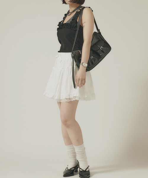ミニスカート Atelier Edition : 25SS / Lace Banding Skirt (2colors) 7844116709-020_SUB.jpg?v=