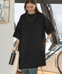 〈クイックドライ〉ビッグシルエット ストレッチTシャツワンピース【THE CRAFT CREW PRODUCTS】