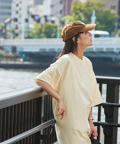 クイックドライ〉ビッグシルエット ストレッチTシャツワンピース【THE