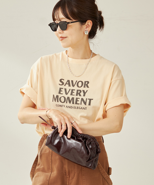 新品　Plage SAVOR EVERY MOMENT Tシャツ ボールド セール】SAVOR EVERY MOMENT Tシャツ（Tシャツ/カットソー