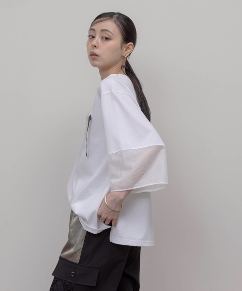 テープロゴ エンブロ切替トップス Eimee Law│Eimee Law & LHELBIE