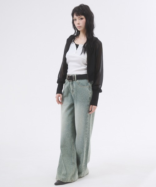d.i.a.(ダイヤ)の「レオパードプリントルーズデニムパンツ レオパード柄(デニムパンツ・レディース・ブルー/ブラック・SMALL/MEDIUM)」の5枚目の写真