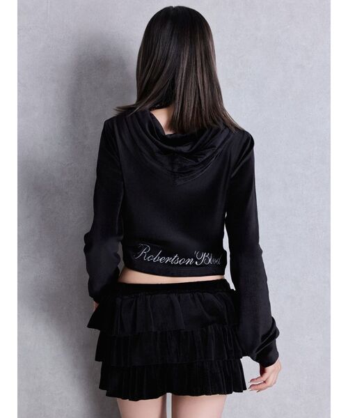 GYDA(ジェイダ)の「Robertson Blvd Velour ショートパーカー(パーカー・レディース・アイボリー/ブラック/カーキ・FREE)」の6枚目の写真